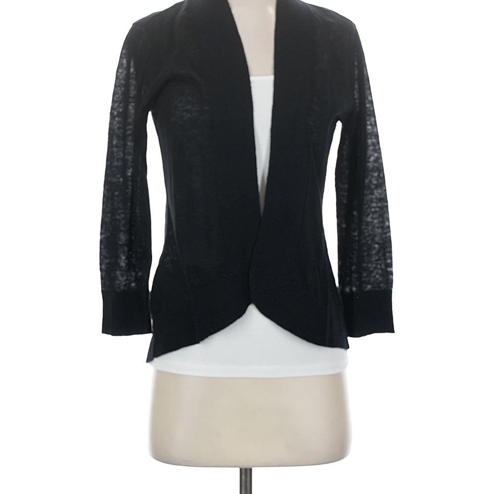 Tommy Bahama Black Open-Front Cardigan